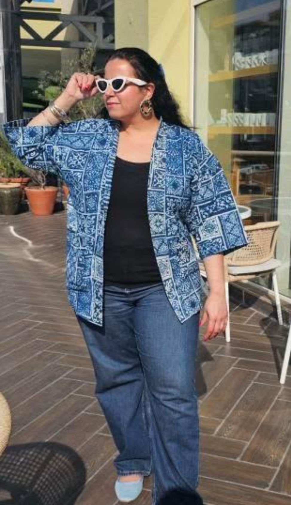 Reversible Linen Kimono