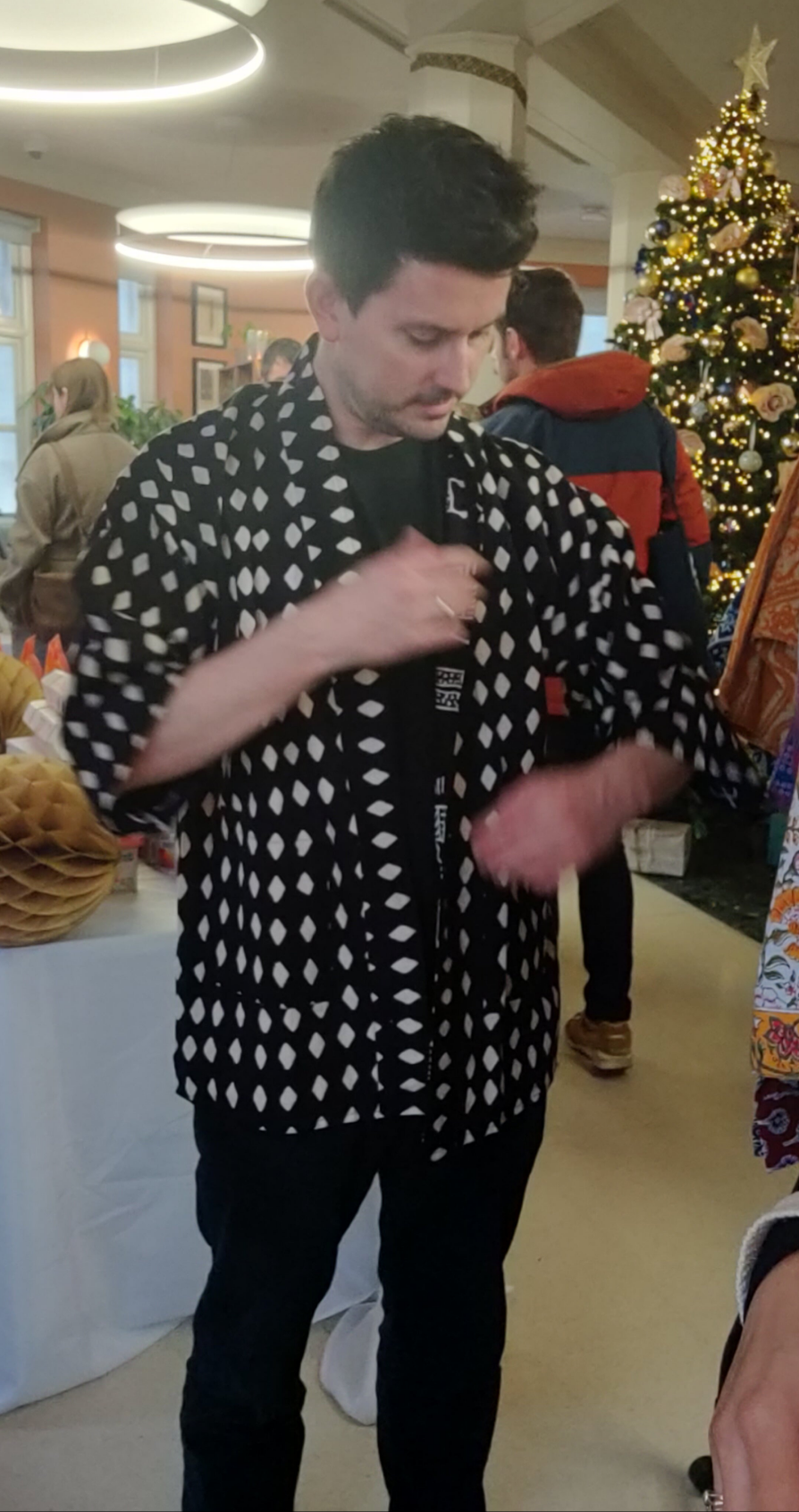Reversible Linen Kimono