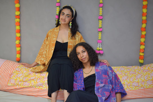 Reversible Linen Kimono