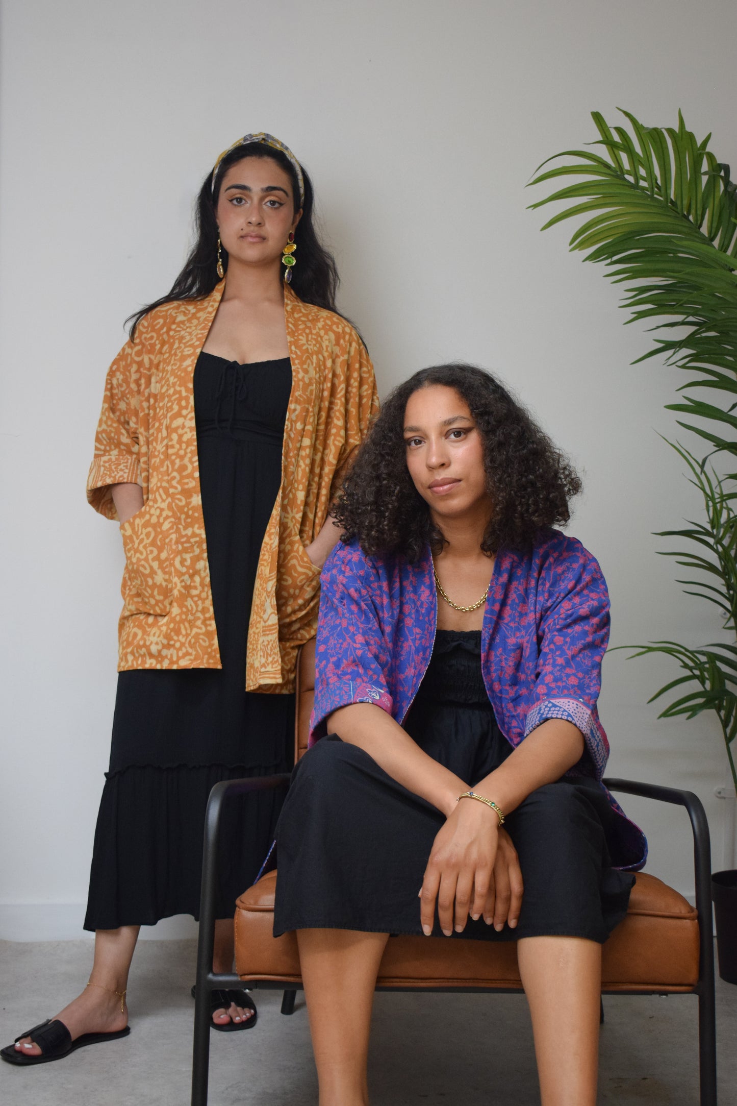 Reversible Linen Kimono