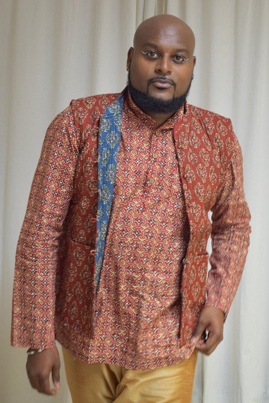 Maroon Reversible Quilted Vest