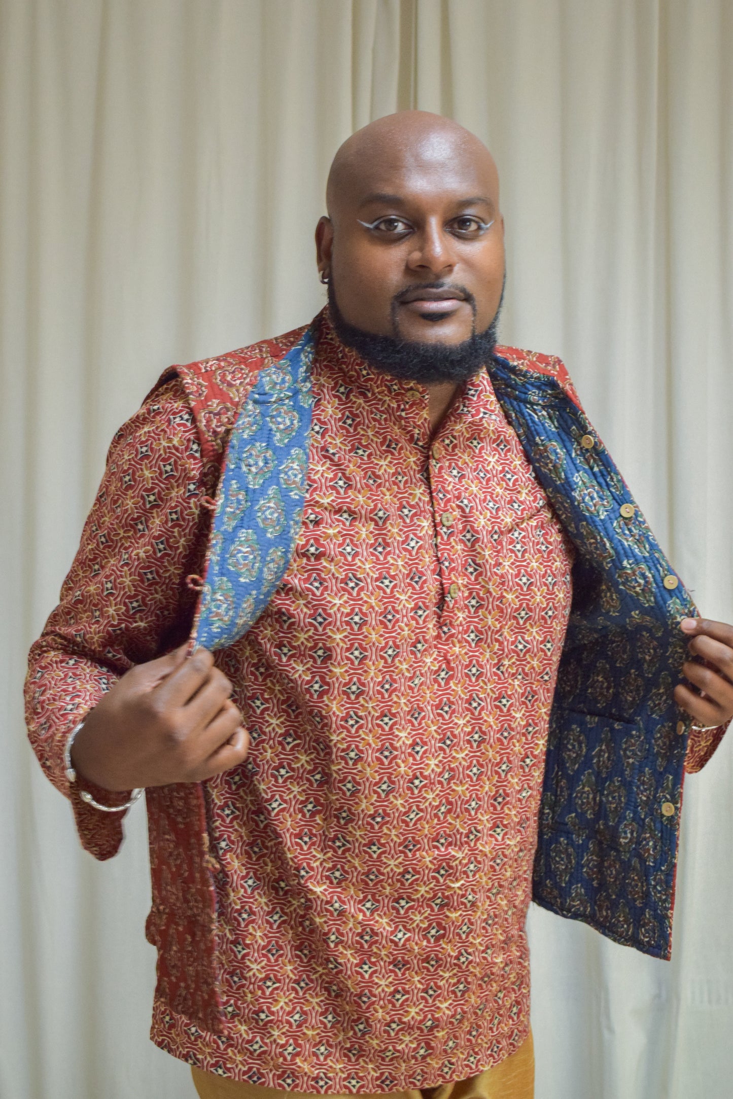 Maroon Reversible Quilted Vest