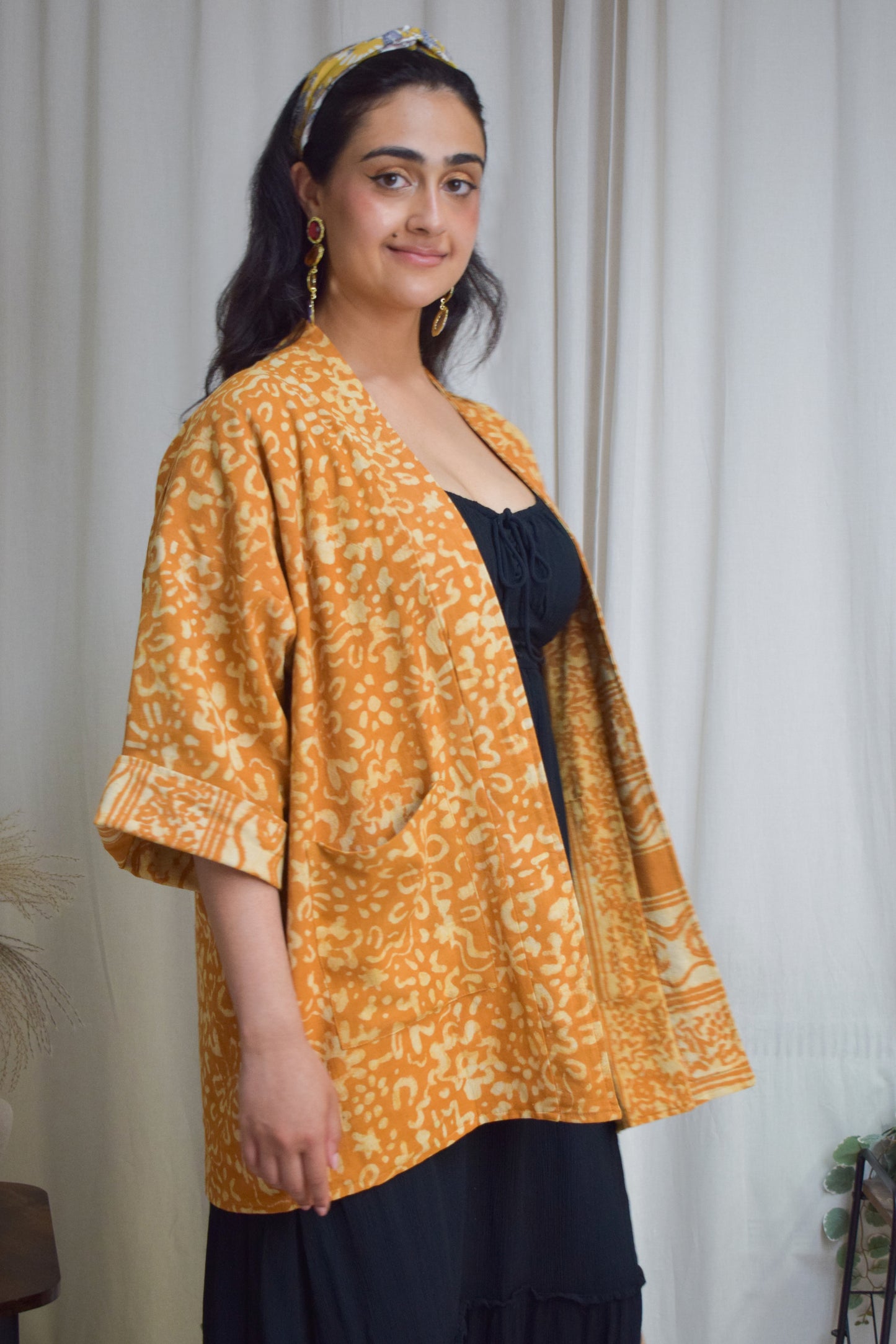 Reversible Linen Kimono